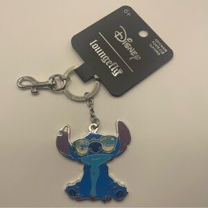 Disney Loungefly Stitch with Sunglasses Metal Keychain